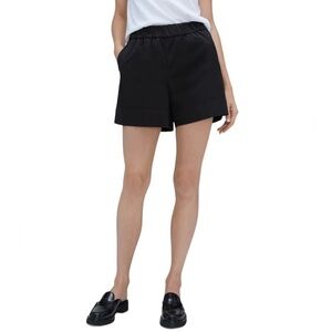 NEW EVERLANE The Easy Short Elastic Waist Pull On Black Organic Cotton‎ Size XS